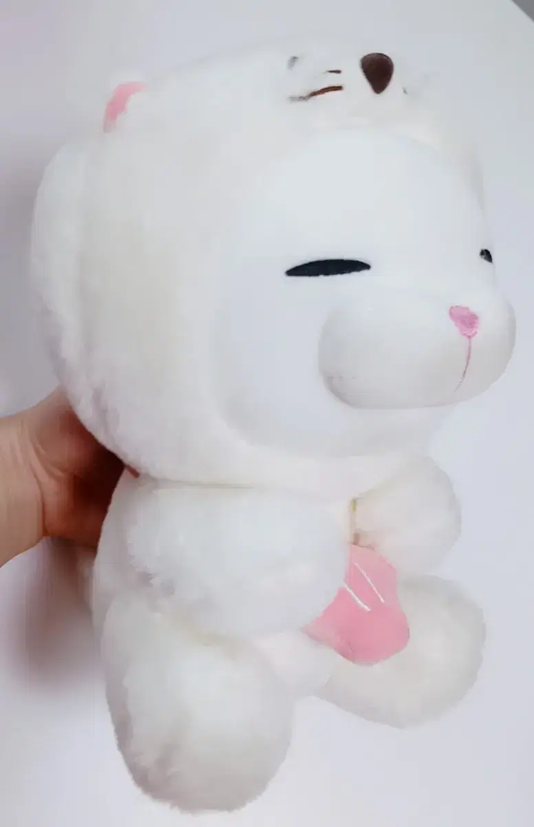 하얀 곰 탈을 쓴 해달 인형 (25cm) ---반짝할인!!